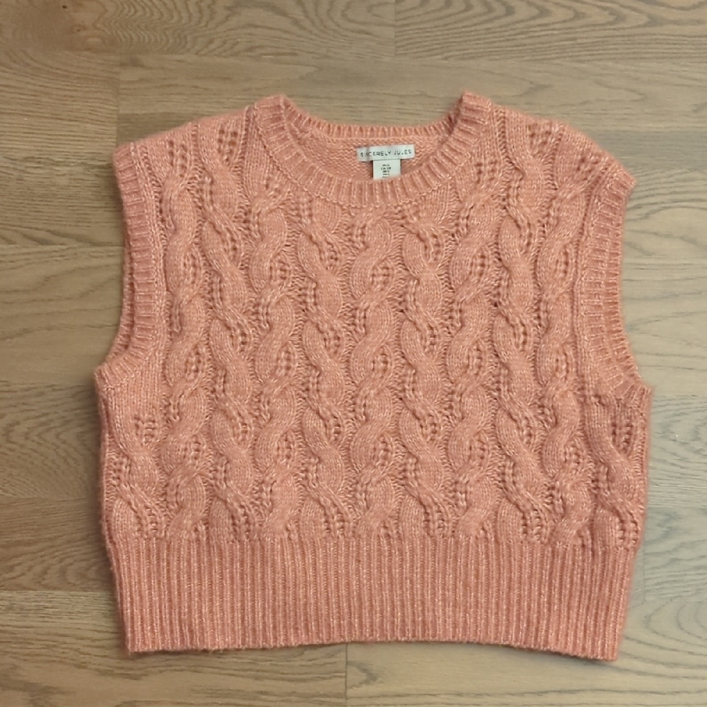 Pink sweater vest